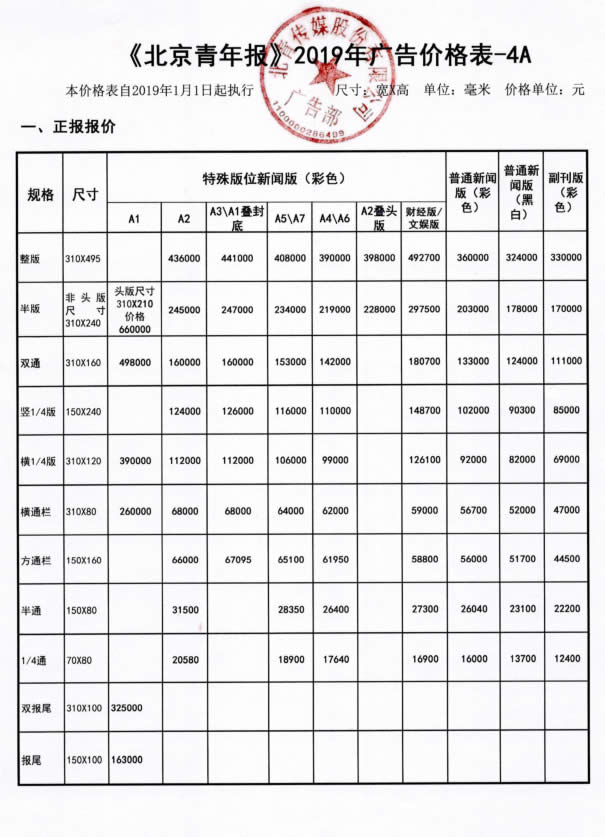 北京青年报广告投放价钱-Bti体育